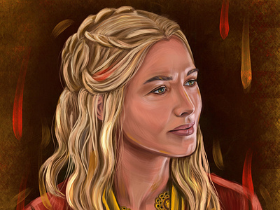 Portrait of Cersei Lannister from the TV series Game of Thrones