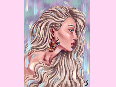 Blonde women Savanna beauty blonde illustration illustrator oil pastel person portrait procreate women