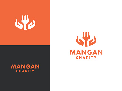 Mangan Charity Logo Design branding charity charity logo eat eat charity food food logo food logo design logo logo design