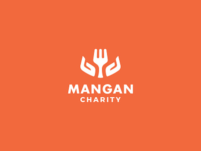 Mangan Charity Logo Design branding charity logo charity logo design eat charity food food charity food logo food logo design helping hand logo helping logo logo logo design