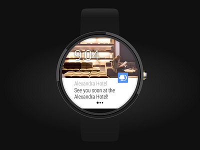 Android wear prototype for Hilton hotels ai androidwear free hilton hotel moto360 smartwatch template ui wear