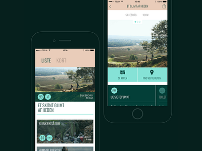Fodtur looki-looki app elegant flat fodtur green ios minimalistic navigation