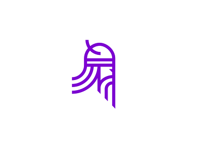 The purple viking clean icon illustration logo mark nordic purple viking