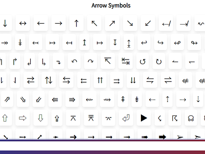 Arrow Symbols