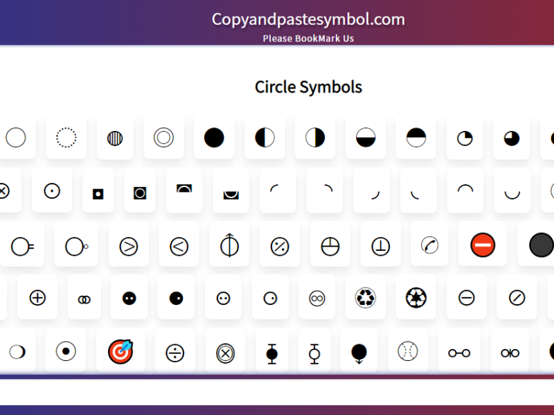 Circle Symbols by Copy And Paste Symbols on Dribbble