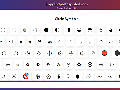 Circle Symbols