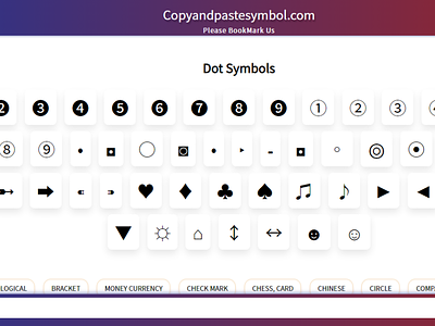 Dot Symbols bullet point cool symbol coolsymbols copy and paste symbols dot dot symbol symbol symbols textsymbols