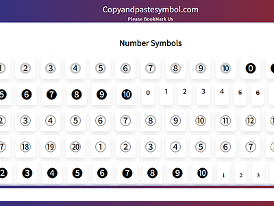 Number Symbols by Copy And Paste Symbols on Dribbble