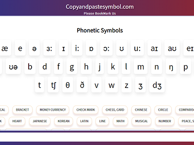 Phonetic Symbols