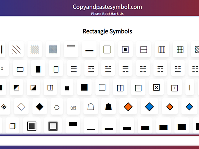 Rectangle Symbols cool symbol coolsymbols copy and paste symbols rectangle symbols symbol symbols textsymbols