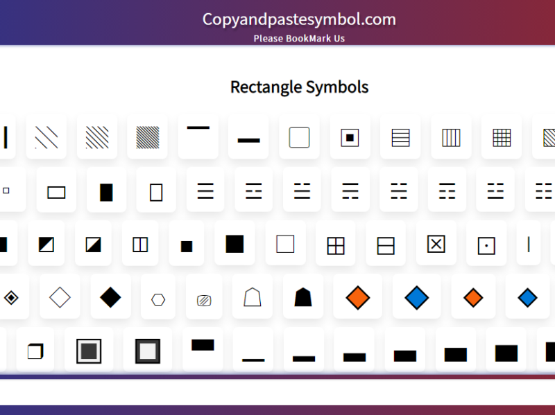 Rectangle Symbols by Copy And Paste Symbols on Dribbble