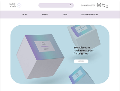 soulful candles landing page branding design landing page logo ui ux web webdesign website