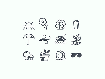 Pastel Glyph Spring Icons