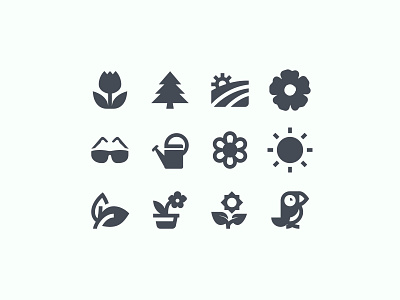 Spring Material Filled Icons android design design tools filled icons flat design graphic design graphics icon design icon pack icon set icons icons design icons set material design nature spring ui user experience ux vector art