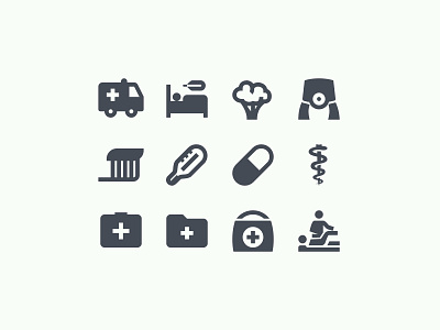 Medical Material Filled Icons
