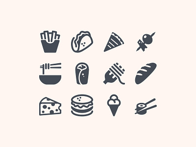 Food Icons in Windows Metro Style