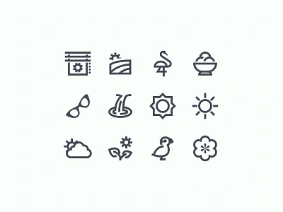 Windows 10 Spring Icons design design tools flat design graphic design icon design icon designer icon set icons nature outline icon outline icons seasons spring ui ux vector vector art web design windows windows 10