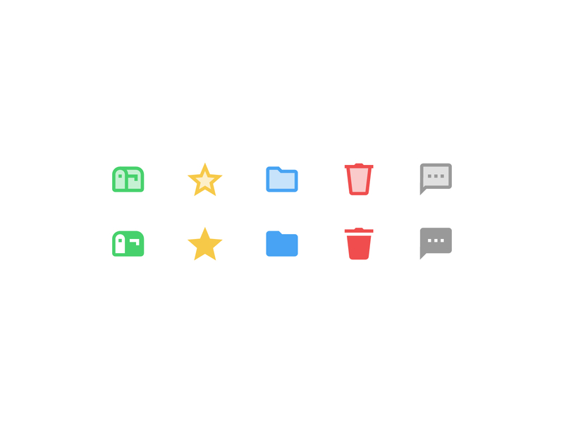 Material icons comment design folder graphic design icons icons8 mailbox materialdesign star trash bin vector
