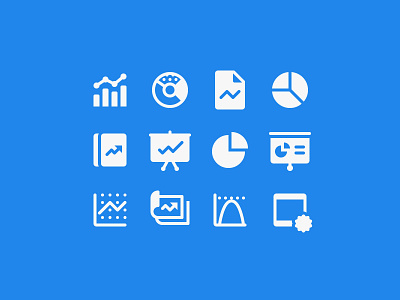 iOS Glyph icons design doc graphic graphic design icons math pie chart presentation report