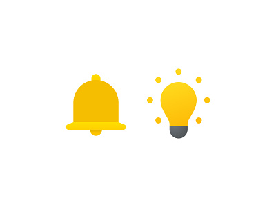 Fluent icons bell bulb design flatdesign graphic design icon light notification