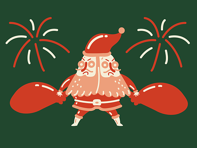 Brace Yourself, Santa Is Coming! christmas christmas gifts flat design graphic design illustration santa claus vector art xmas