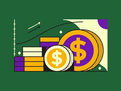 Money, money, money. flat design graphic design illustration vector vector art