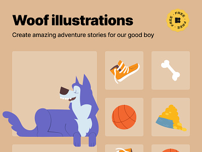 Woof dog free illustrations