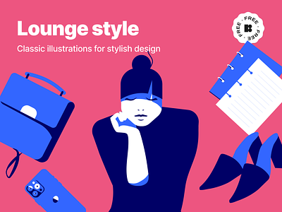 Free stylish business illustrations business casual free freebie illustration lounge modern stylish vector vector art