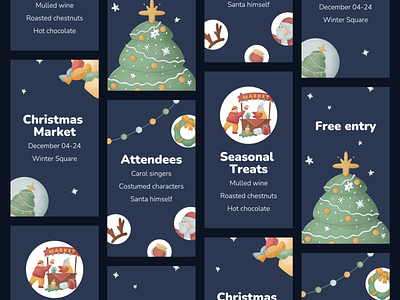 Christmas Market Instagram stories with Lunacy christmas christmas market christmas tree design tools graphic design illustration instagram stories new year presents social media design tutorial winter