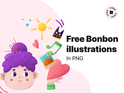 Free Bonbon illustrations design design tools figma free graphic design illustration png ui