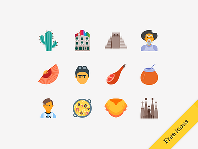 Spanish Language Free Icons argentina color free freebie icons mexico spain spanish