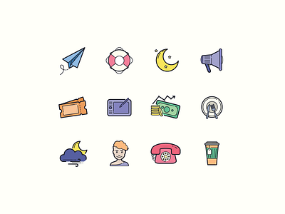 Color Hand Drawn Icons: new icon style on Icons8 app design character color design design tools digital art flat design graphic design icons illustration illustrator interface illustration user experience user interface ux vector vector art web design