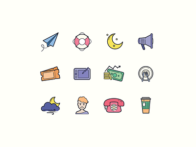 Color Hand Drawn Icons: new icon style on Icons8