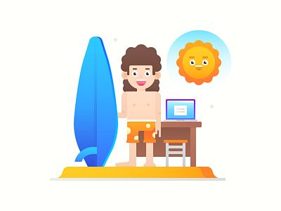 Interface Illustration: Remote Working