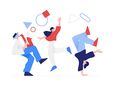 Clip Style: Success Illustration app design character dance design design tools digital art flat design geometry graphic design illustration illustrator interface illustration people shapes ui user experience ux vector vector art web design