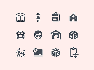 iOS Glyph Education Icons