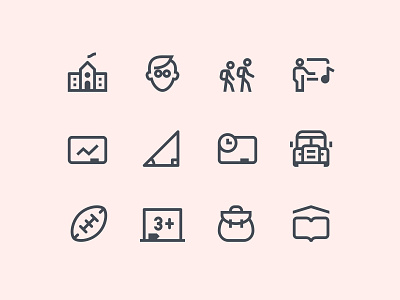 Simple Small Education Icons