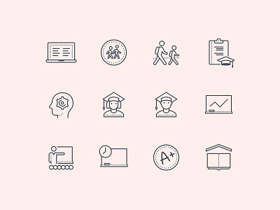 Dotted Education Icons