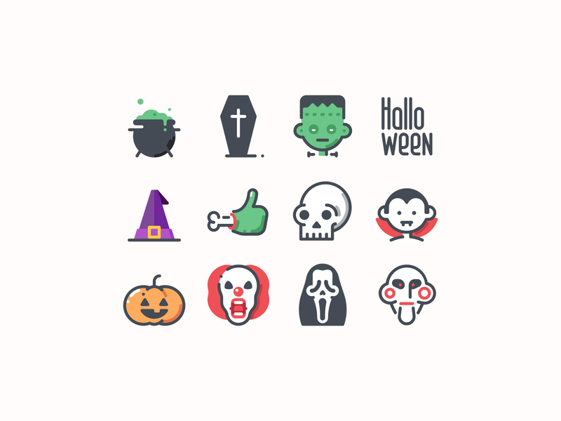 Halloween Color Icons character color icons design design tools digital art flat design graphic design halloween halloween design halloween icons horror icon pack icon set illustration interface illustration trick or treat vector vector art vector graphic vector illustration