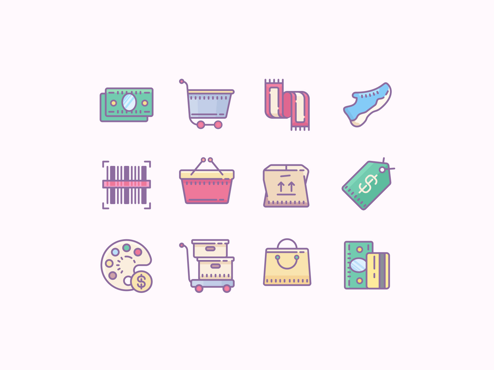 Shopping Color Icons by Icons8 on Dribbble