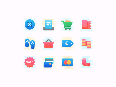 Shopping Color Icons by Icons8 on Dribbble