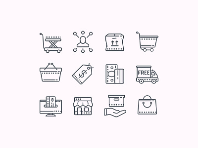 Outline Shopping Icons