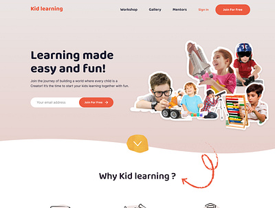 Kid learning branding graphic design logo ui