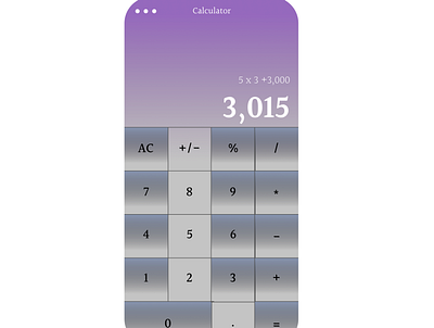 Calculator - Day 004 dailyui design ui ux