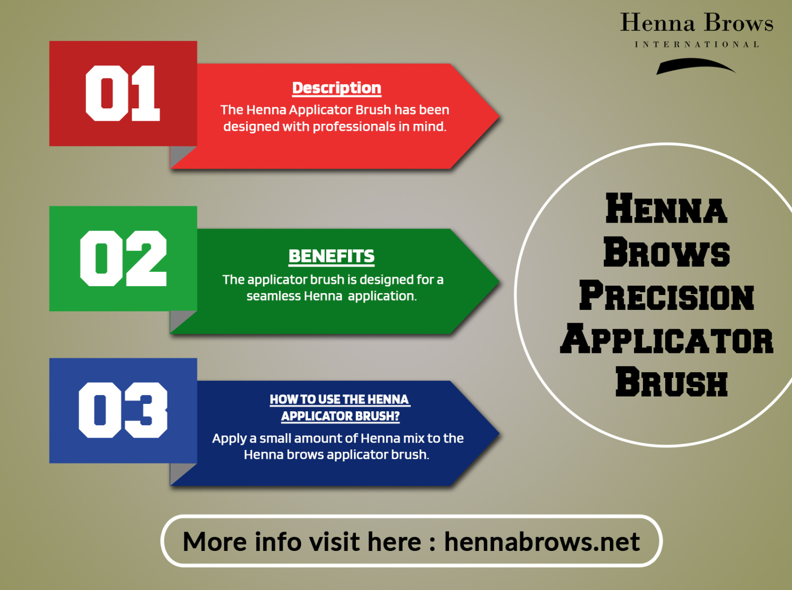 Henna Brows Precision Applicator Brush by Henna Brows International on