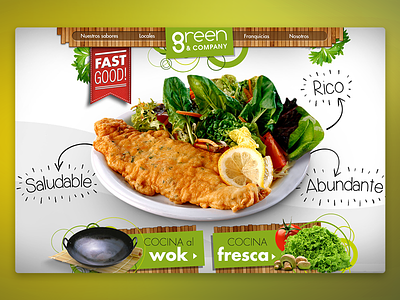 Green & Company fast food fresh green healthy restaurant wok