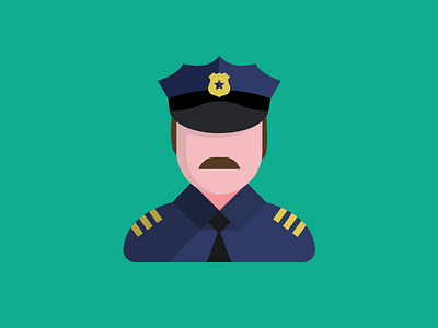 Police flat icon
