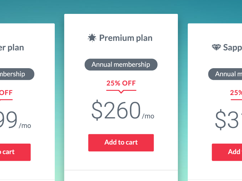 Pricing table design uxui ui uiux discount price table pricing table table price