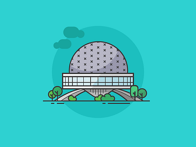 Planetario, Ciudad de Buenos Aires architecture argentina bsas icon icondesign lineicons minimal observatory planetario