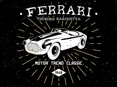 Ferrari 166 MM - 1948 cars ferrari illustration logotype roadster vintage
